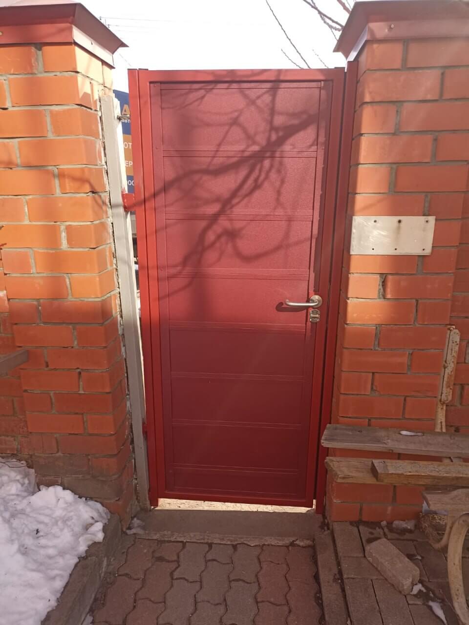 Ворота и калитка из металлопланкена 4м RAL3005 Красное Вино, Стальной Бархат фото 2 в Тольятти