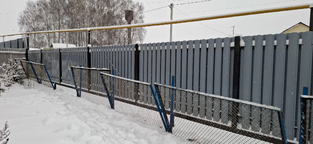 Забор из евроштакетника 27м RAL7024 Серый Графит МАТТЕ фото 5 в Тольятти
